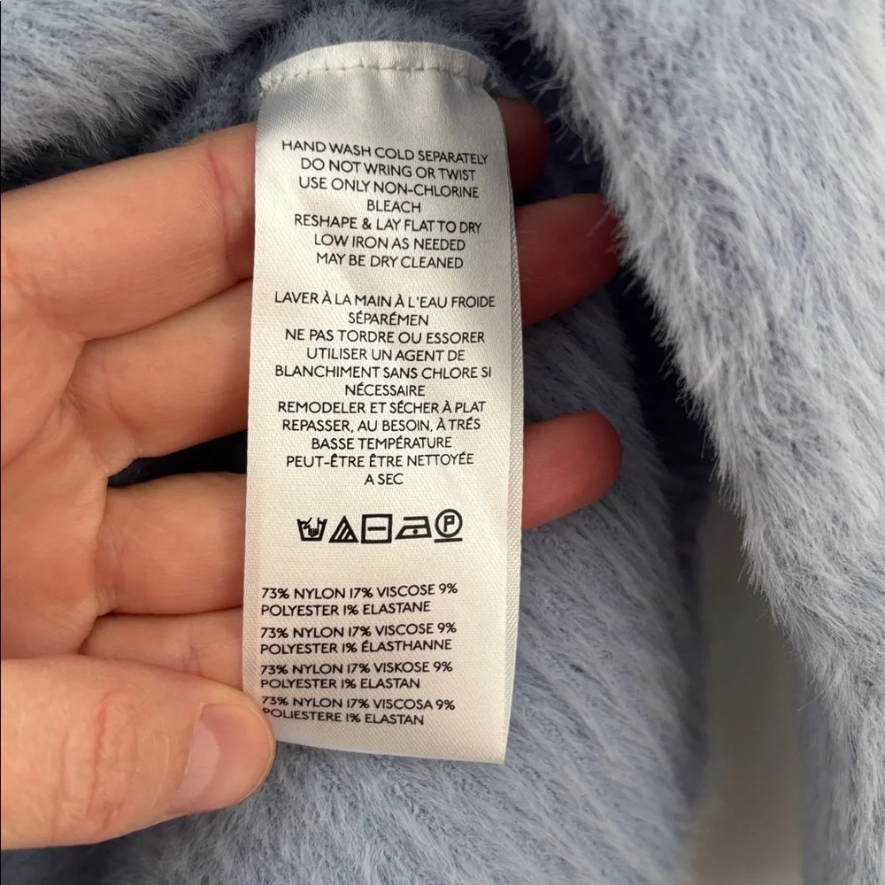 Anthropologie V-Neck Eyelash Tunic Sweater in Blue (Price Firm) - Picture 8 of 8